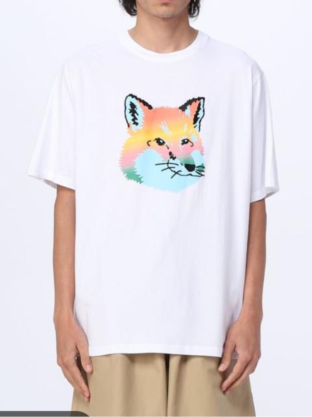 Maison Kitsune Big Fox Head T Shirt L